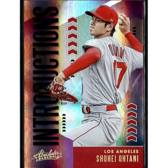 2020 Panini Absolute Baseball Introductions Shohei Ohtani INT13 Los Angeles Angels Baseball Card Los Angeles Angels MLB Baseball Trading Card