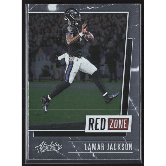 2020 Panini Absolute Red Zone RZ-LJ Lamar Jackson Baltimore Ravens Football Card