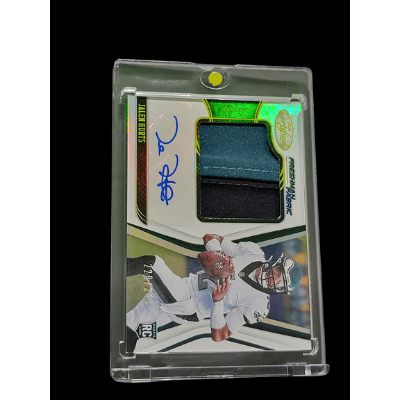 2020 Panini Certified Freshman Fabric Jalen Hurts #214 Patch RC Memorabilia Philadelphia Eagles NFL Autographed Football Trading Card