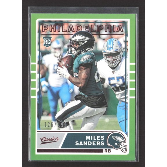 2020 Panini Chronicles Classics Miles Sanders Philadelphia Eagles Green RC #C-20 Football Card