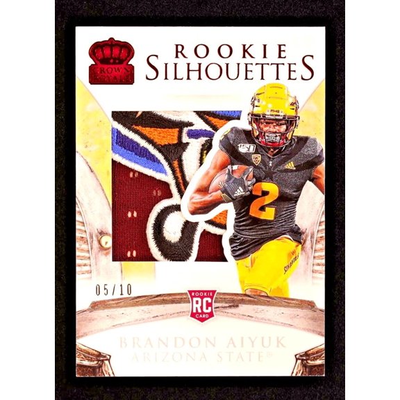 2020 Panini Chronicles Draft Picks Brandon Aiyuk #9 Red Short Print Rookie Memorabilia Insert San Francisco 49ers NFL Football Trading Card