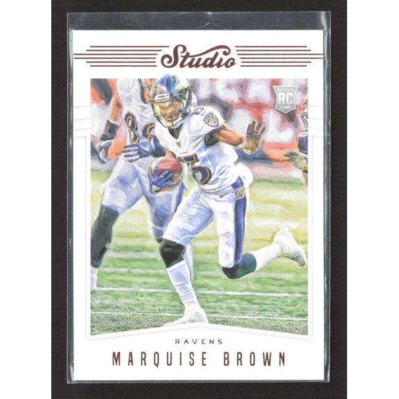 2020 Panini Chronicles Studio Marquise Brown S8 RC Baltimore Ravens Football Card