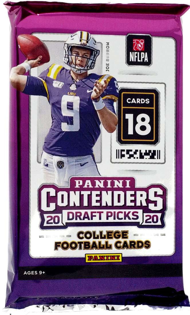Collegiate Panini 2020 Contenders Draft Picks Football Trading Card HOBBY Pack