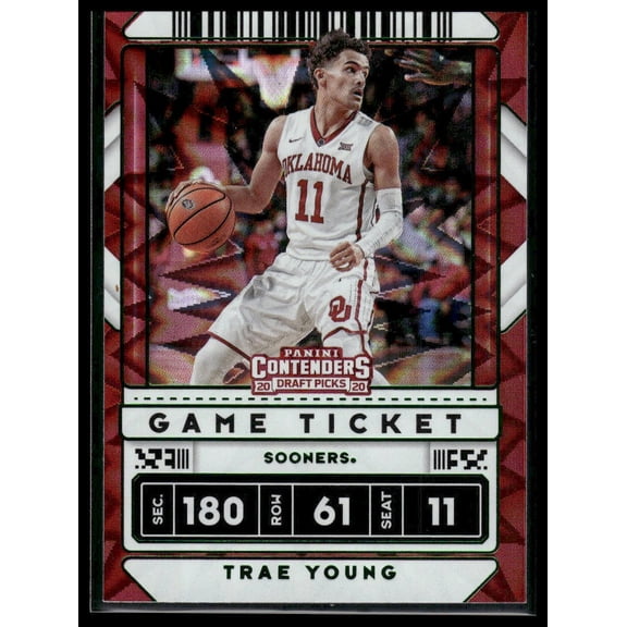 2020 Panini Contenders Draft Picks Trae Young #23 Game Ticket Green Explosion