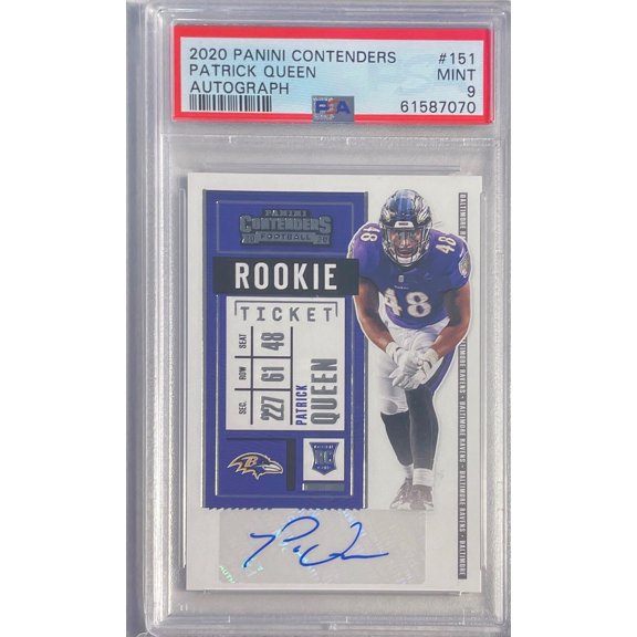 2020 Panini Contenders Patrick Queen #151 Autograph PSA 9