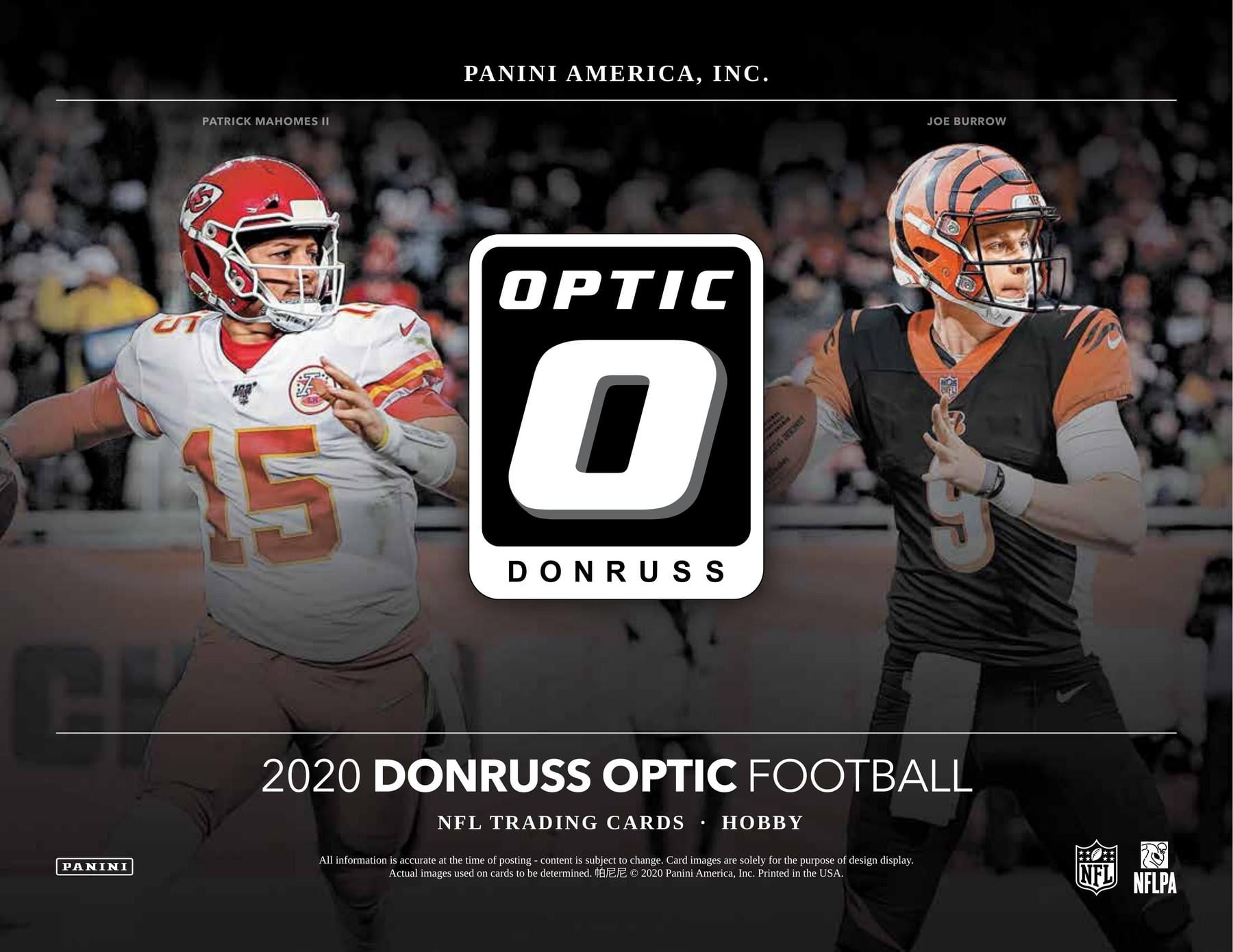 2020 Panini Donruss Optic NFL Football Trading Cards Fat Pack