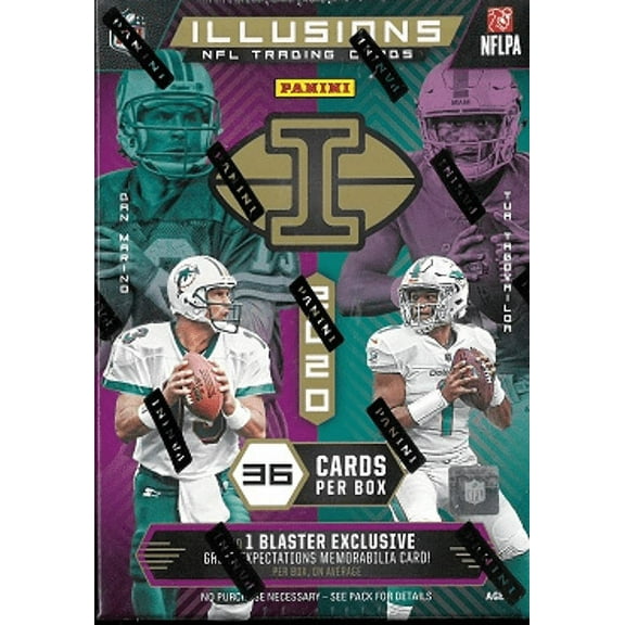 2020 Panini Illusions NFL Football Trading Cards Blaster Box-36 Cards| 1 Blaster Exclusive Memorabilia Card