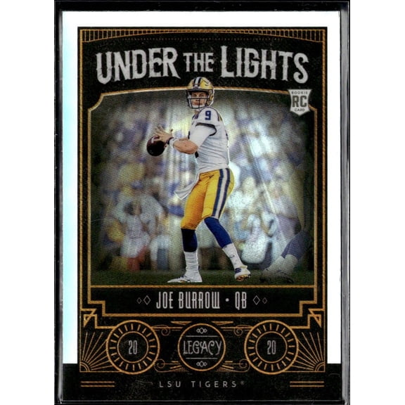 2020 Panini Legacy Under The Lights UL-JB Joe Burrow RC LSU Tigers Football Card