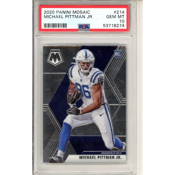 2020 Panini Mosaic Michael Pittman JR. #214 Rookie PSA 10