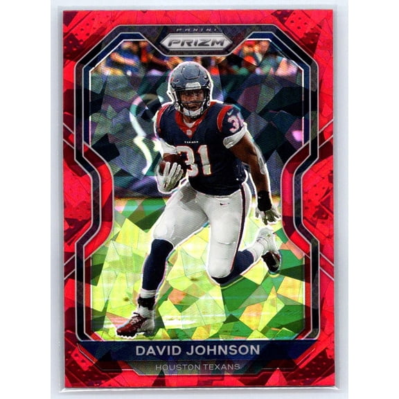 2020 Panini Prizm David Johnson Houston Texans #75 Prizm Red Ice Football Card
