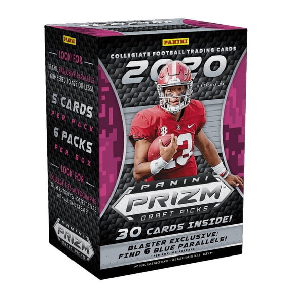 2020 Panini Prizm Draft Picks Collegiate Football NFL Trading Cards Blaster Box- 6 Exclusive Parallels
