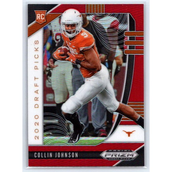 2020 Panini Prizm Draft Picks Collin Johnson Texas Longhorns #112 Prizms Red Football Card