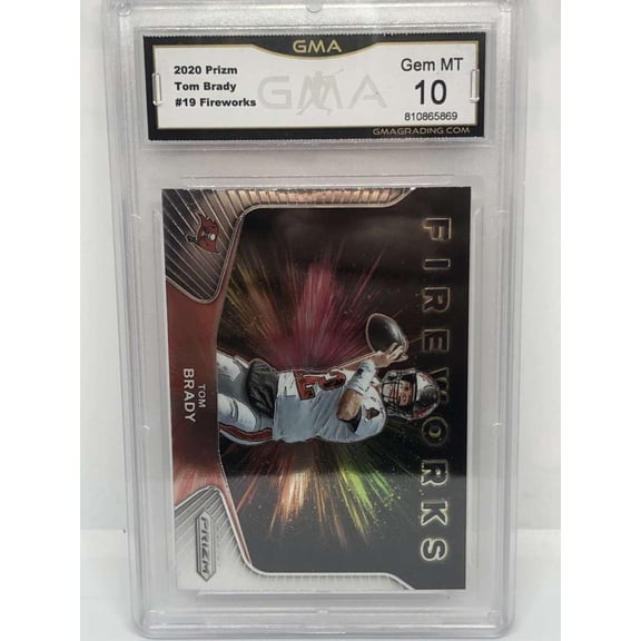 2020 Panini Prizm Fireworks #19 Tom Brady Tampa Bay Buccaneers GMA 10 Serial Number May Vary