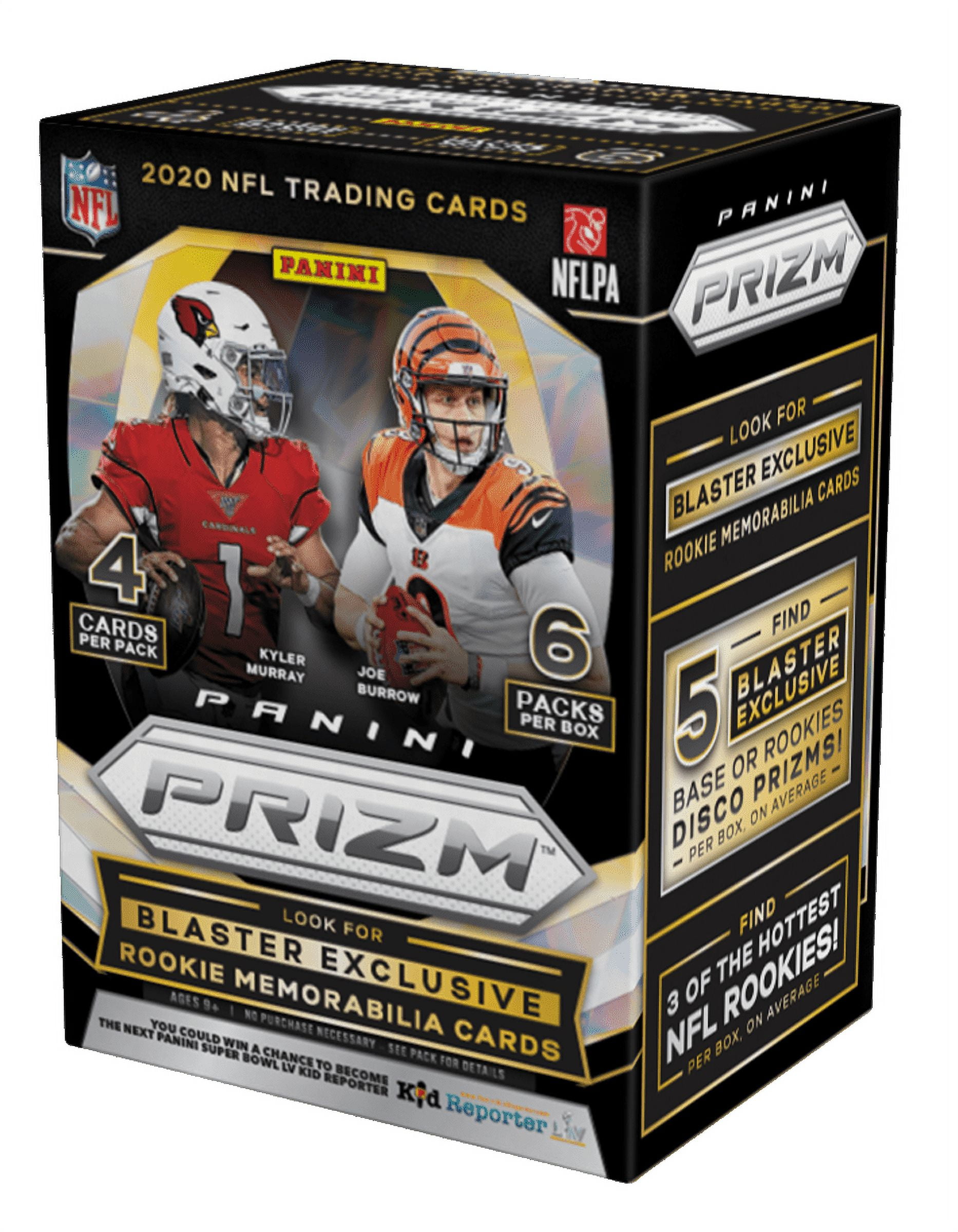 2020 Panini Prizm NFL Football Trading Cards Blaster Box- Feat. Rookies Tua  Tagovailoa, Justin Herbert, Joe Burrow | 24 Cards | Blaster Exclusive