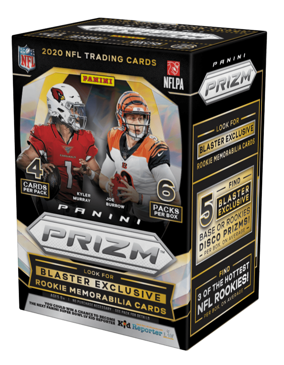 2020 Panini Prizm NFL Football Trading Cards Blaster Box- Feat. Rookies Tua Tagovailoa, Justin Herbert, Joe Burrow | 24 Cards | Blaster Exclusive