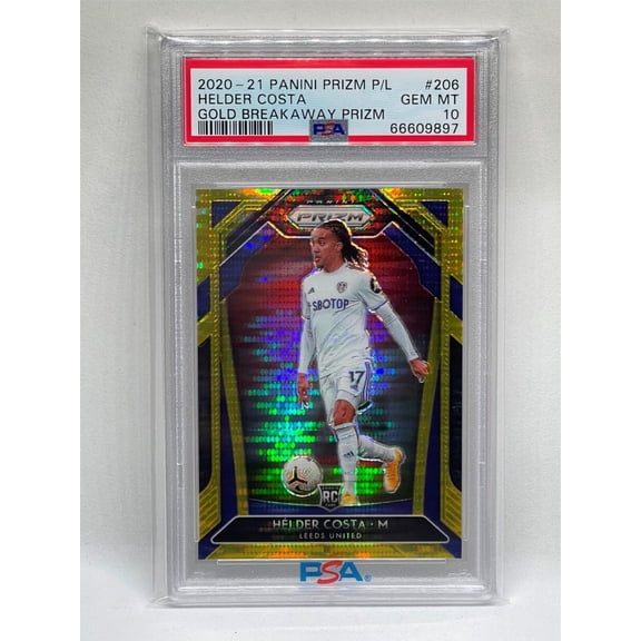 2020 Panini Prizm Premier League Helder Costa #206 Gold Breakaway PSA 10