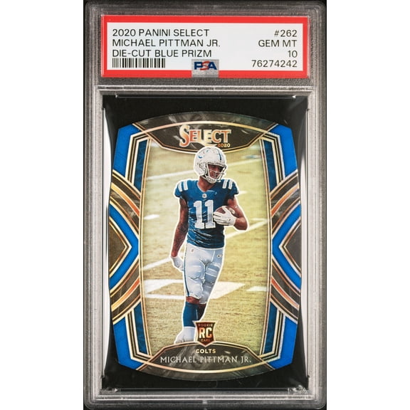 2020 Panini Select Michael Pittman JR. #262 Die-Cut Blue Prizm PSA 10