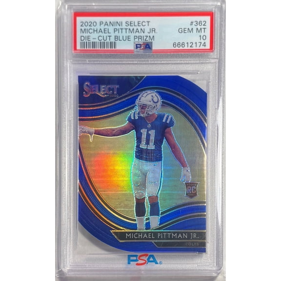 2020 Panini Select Michael Pittman JR. #362 Die Cut Blue Prizm PSA 10