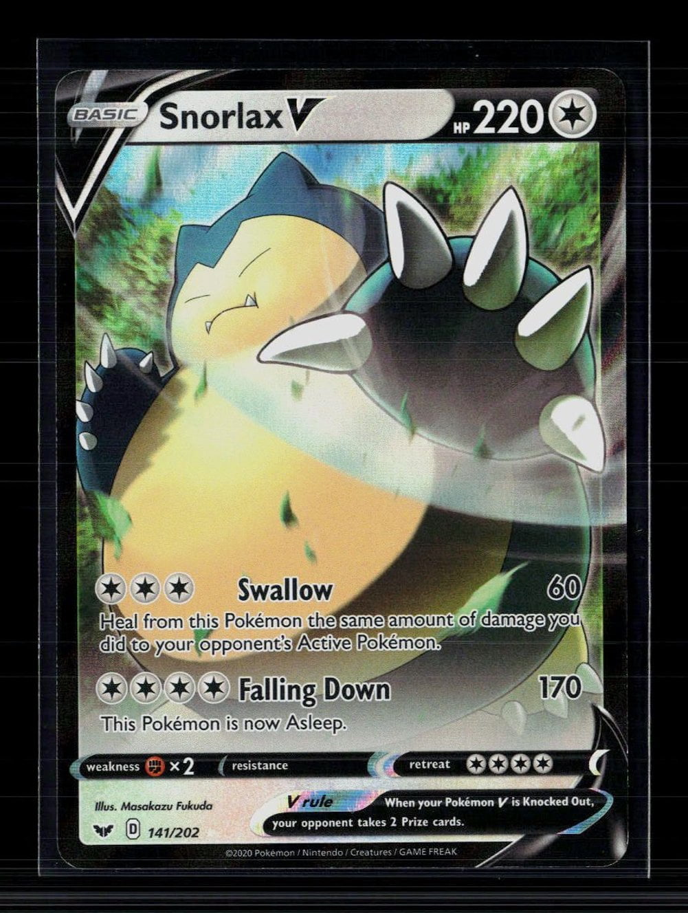 pokemon card value 2020 Sword & Shield Darkness Ablaze 069 Mew V PSA 8 Graded [Fire][Fire] Royal Blaze 100+ This attack does 50 more damage for each Leon card in your discard pile. 2020 Pokemon Swsh Black Star