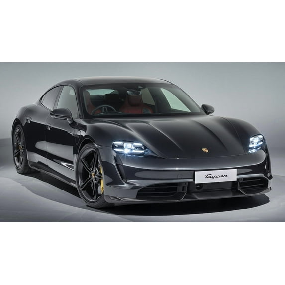 2020 Porsche Taycan Turbo S AU - 12x18 Inch Laminated Poster - Stunning Detail and Bold Colors