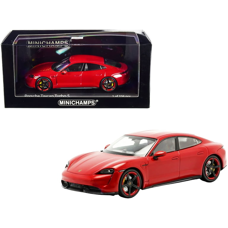 Porsche taycan 2024 turbo s red