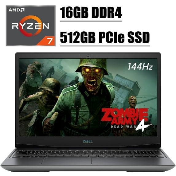 2020 Premium Dell G5 15 Flagship Gaming Laptop I 15.6" FHD 144Hz Display I AMD Octa-Core Ryzen 7 4800H up to 4.2 GHz I 16GB DDR4 512GB PCIe SSD I 6GB AMD Radeon RX 5600M RGB Backlit HDMI Win 10
