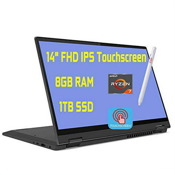 Lenovo Premium Flex 5 2 in 1 Laptop 14" FHD IPS Touchscreen AMD 8-Core Ryzen 7 4700U (Beats i7-10510U) 8GB DDR4 1TB PCIe SSD Dolby Fingerprint Backlit Webcam Win 10 + Pen