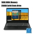 thumbnail image 1 of 2020 Premium Lenovo Ideapad S145 15IWL Business Laptop I 15.6 inch HD Anti-Glare Display I Intel Celeron Dual-Core 4205U I 16GB DDR4 256GB SSD I 802.11ac Bluetooth 4.1 Dolby Audio HDMI Win 10 (Black), 1 of 1
