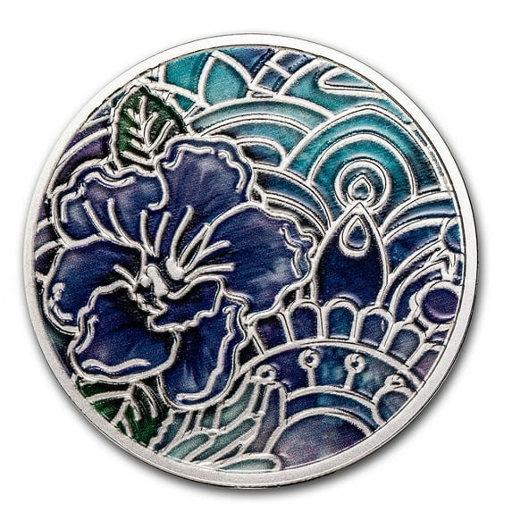2020 Republic of Cameroon Silver Language of Flowers: Pansy