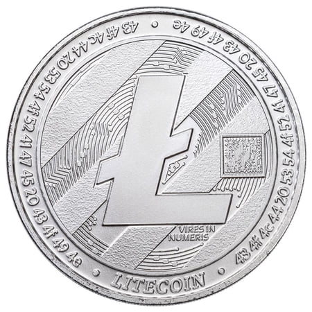 2020 Republic of Chad Fr.5,000 CFA 1 oz Silver LiteCoin Crypto Currency Coin BU