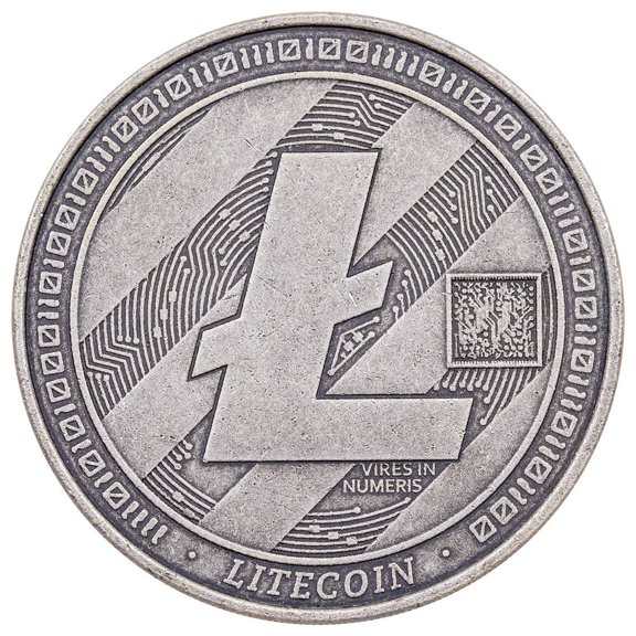 2020 Republic of Chad Fr5,000 LiteCoin Crypto Currency Antiqued 1 oz Silver Coin BU
