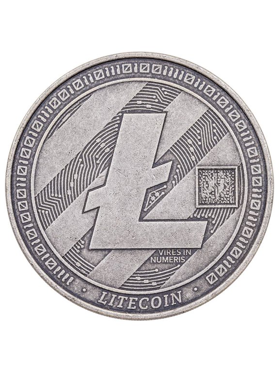 2020 Republic of Chad Fr5,000 LiteCoin Crypto Currency Antiqued 1 oz Silver Coin BU