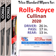 thumbnail image 1 of 2020 Rolls-Royce Cullinan Wiper Blades (Set of 3) w/Rear Wiper, 1 of 3