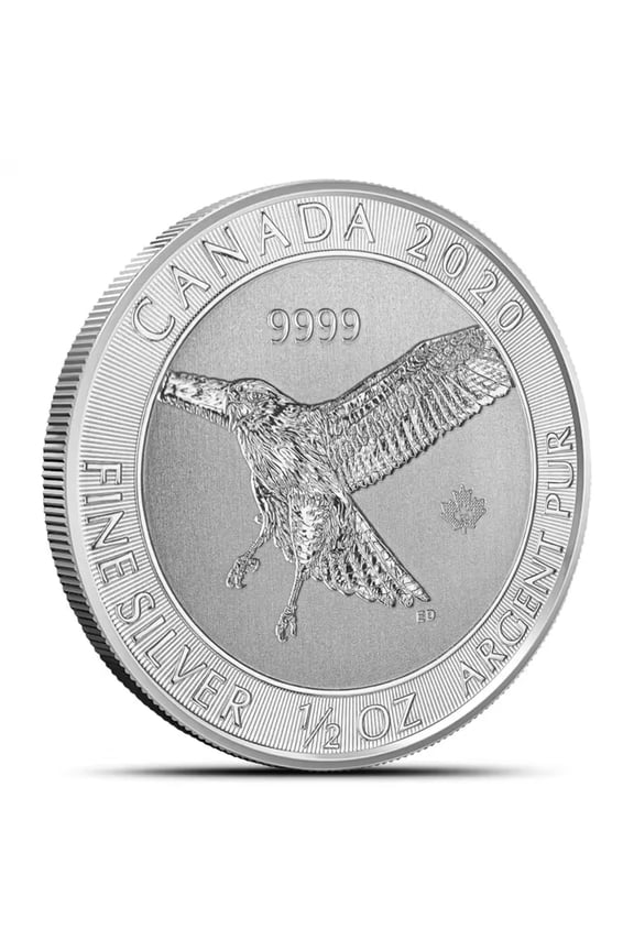 2020 Royal Canadian Mint Red-Tailed Hawk 1/2 oz Silver Coin