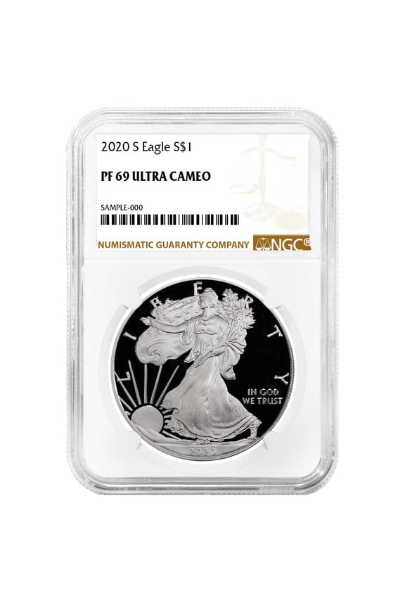 2020-S Proof $1 American Silver Eagle NGC PF69UC Brown Label