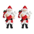 thumbnail image 1 of 2020 Santa Claus Wearing Face Mask Christmas Tree Ornament Set 2 Pieces Funny Holiday Decor 4X4Inch, 1 of 9