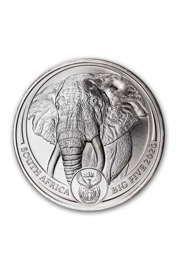 2020 South Africa 1 oz Platinum Big Five Elephant BU
