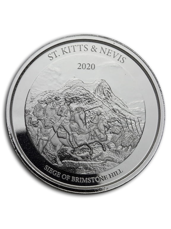 2020 St. Kitts & Nevis 1 oz Silver Brimstone Hill BU