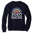 thumbnail image 1 of 2020 Sucks Shirt Funny Quarantine Graphic Rainbow Women Sweatshirt XX-Large Navy, 1 of 3
