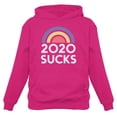 thumbnail image 1 of 2020 Sucks Sweatshirt Funny Quarantine Graphic Rainbow Women Hoodie XX-Large Pink, 1 of 1