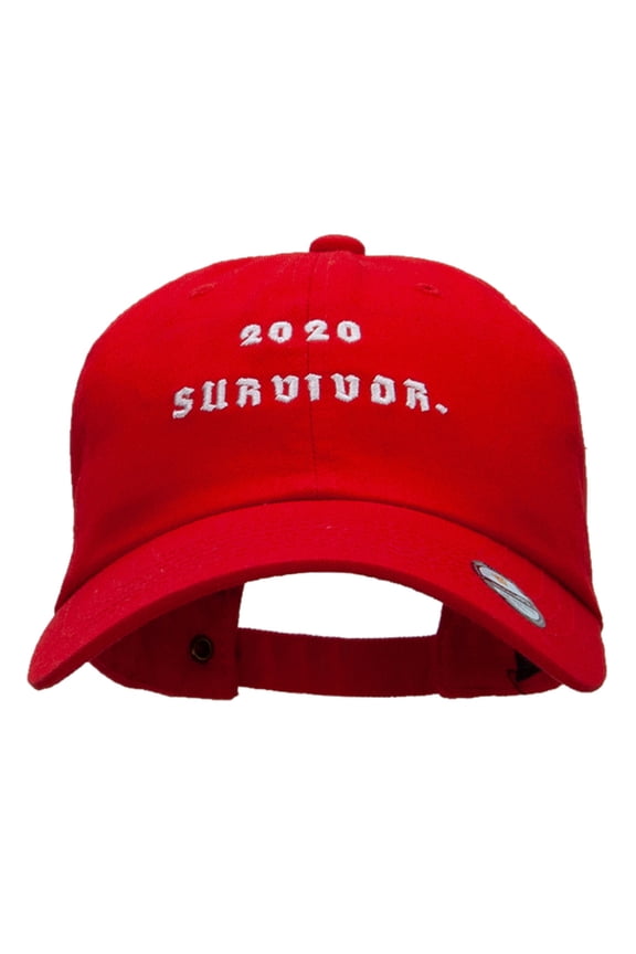 2020 Survivor Embroidered Unstructured Washed Cap - Red OSFM