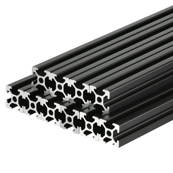 2020 T Slot Aluminum Extrusion 150mm(5.9 Inch) Black for 3D Printer Laser Engraving Machine 10 Pcs
