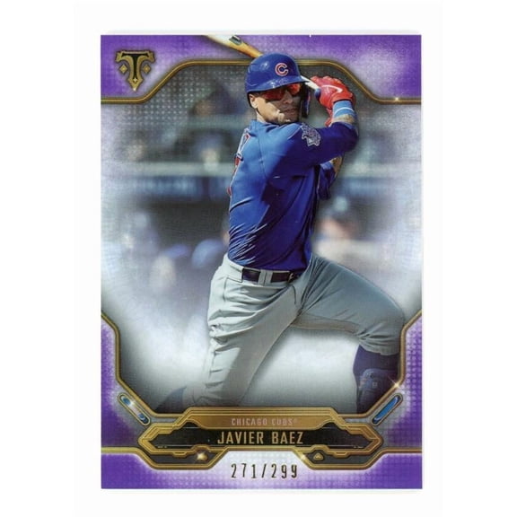 2020 TOPPS TRIPLE THREADS AMETHYST #20 JAVIER BAEZ /299 CHICAGO CUBS