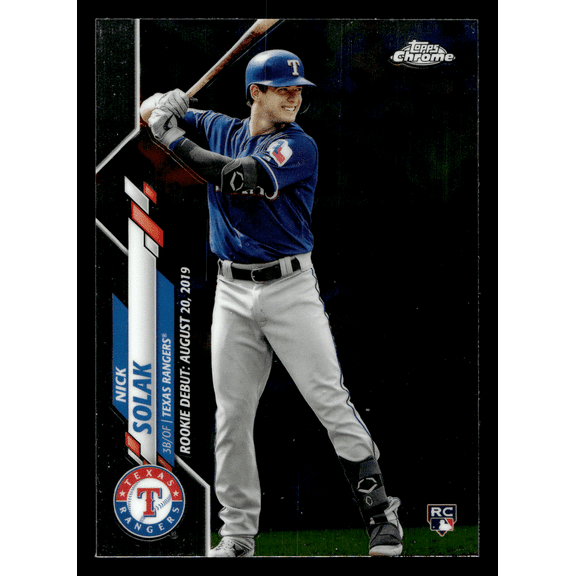 2020 Topps Chrome Nick Solak RC Baseball Trading Card #U-60 Texas Rangers MLB