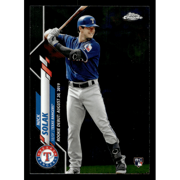 2020 Topps Chrome Update Nick Solak U-60 RC Baseball Trading Card Texas Rangers MLB