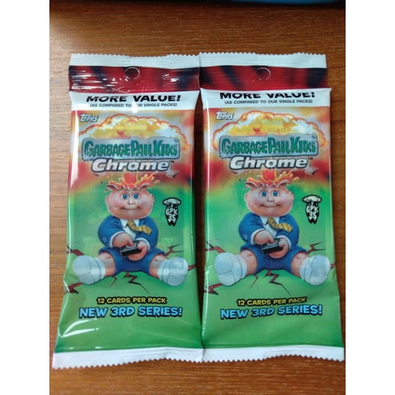 2020 Topps GPK Garbage Pail Kids Chrome Series 3 Two Factory Sealed Value Pack Lot