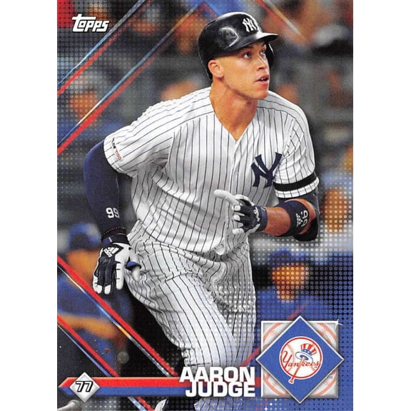 2020 Topps MLB Sticker Baseball #77 Aaron Judge New York Yankees Sticker Back #36 Juan Soto Washington Nationals MLB Baseball Peelable Sticker Trading