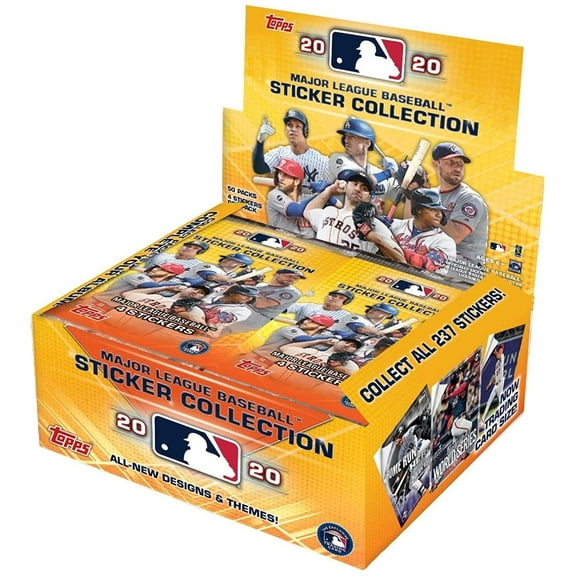 2020 Topps MLB Sticker Collection Baseball Display Box