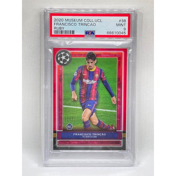 2020 Topps Museum Collection UEFA Champions League Francisco Trincao #38 Ruby PSA 9