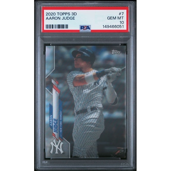 Graded 2020 Topps On Demand 3D #7 Aaron Judge PSA 10 Baseball Card